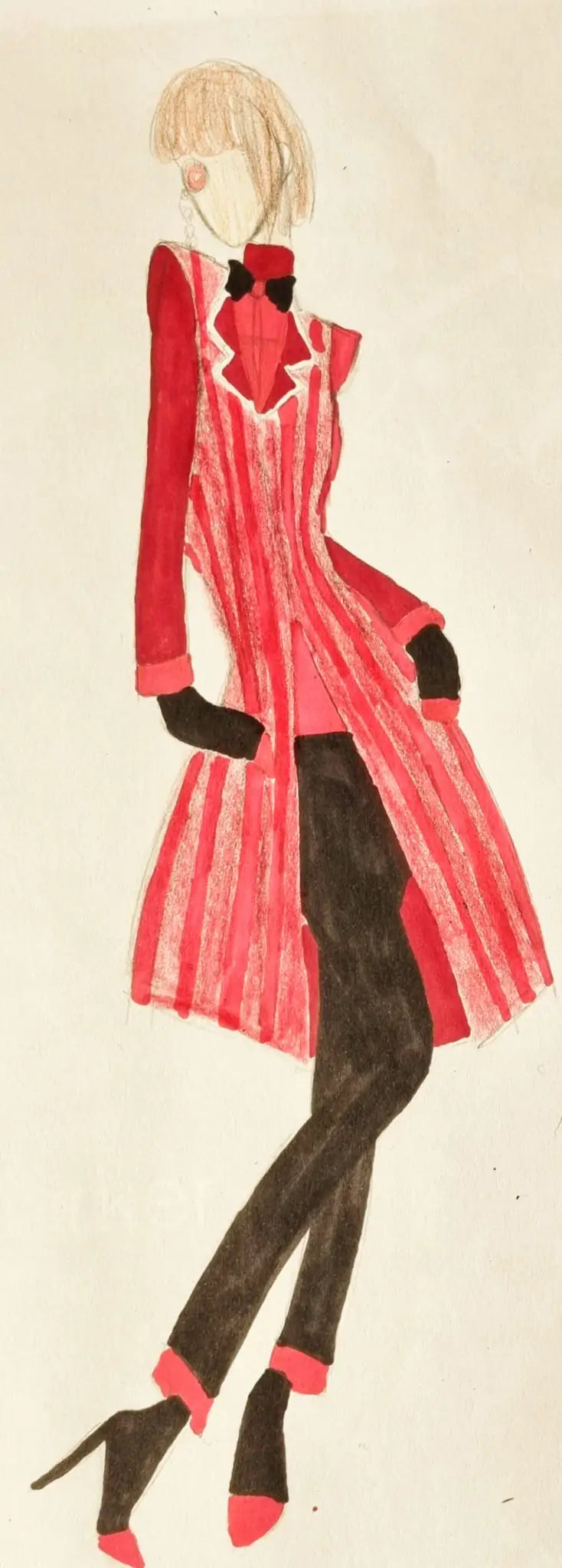 Cosplay Alastor Hazbin Hotel fait main en France – manteau rouge peint à la main