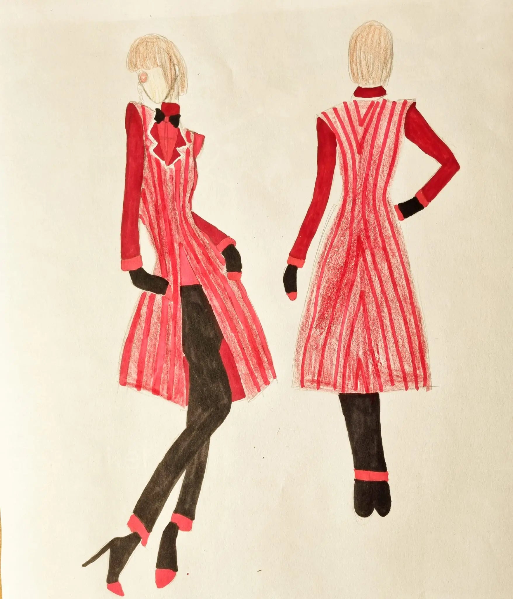 Tenue complète Alastor Hazbin Hotel – manteau, pantalon 
