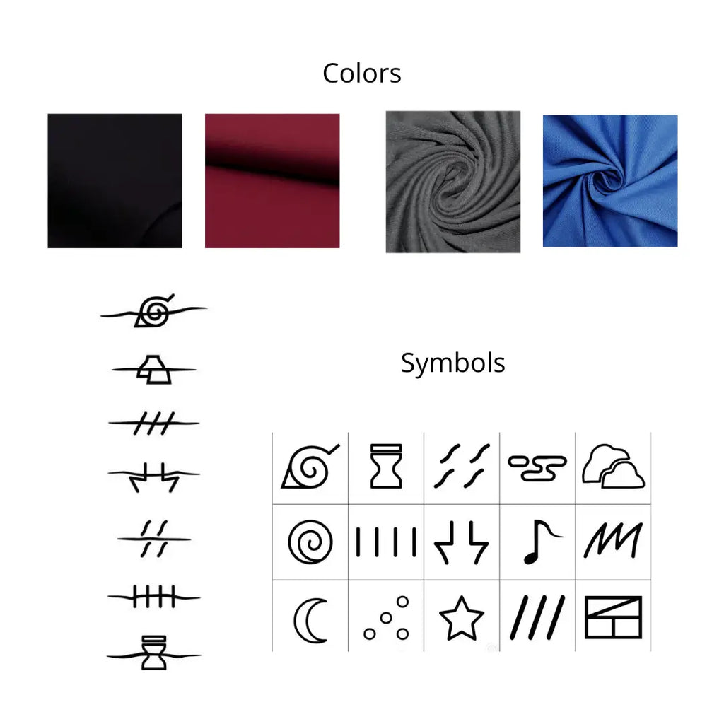 Bandeau ninja personnalisé cosplay Naruto village caché fait main