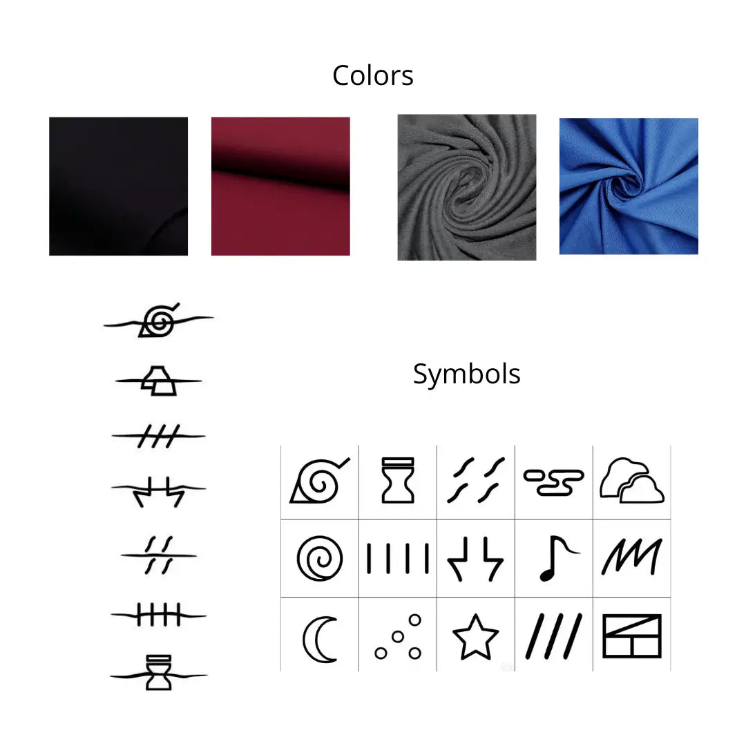 Bandeau ninja personnalisé cosplay Naruto village caché fait main